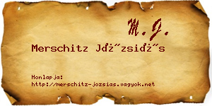 Merschitz Józsiás névjegykártya